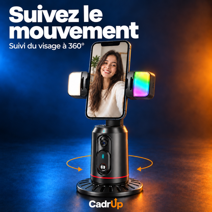 CadrUp suit votre visage à 360° grâce au suivi automatique par IA